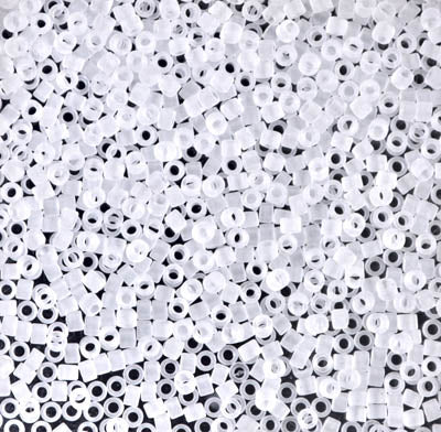 MIYUKI Delica Rocailles Seed Beads, Transp Crystal Matt (DBS0741), Glass, Japan