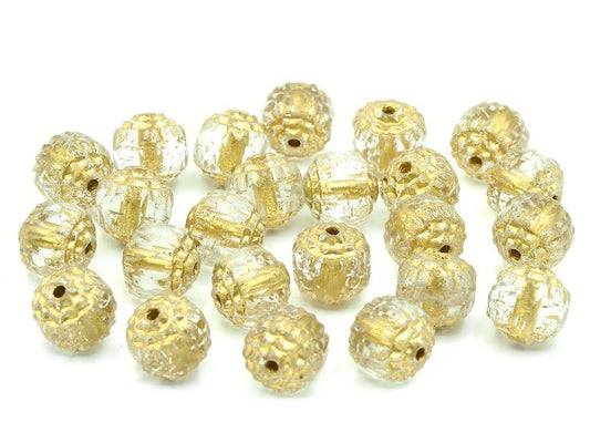 OUTLET 10 grams Fire Polished Faceted Beads Cathedral, 8 x 8 mm, Crystal 68106 (00030-68106), Glass, Czech Republic