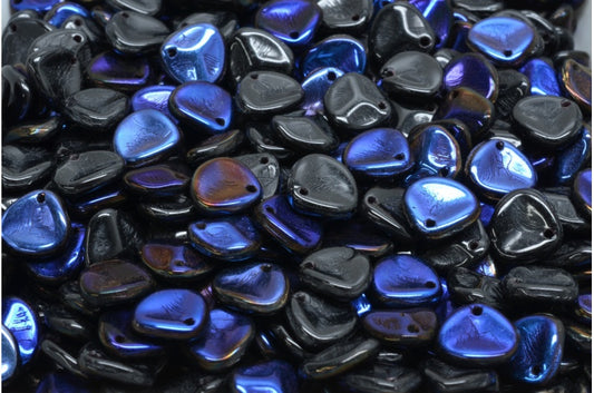 Rose Petal Beads, Black 29901 (23980-29901), Glass, Czech Republic