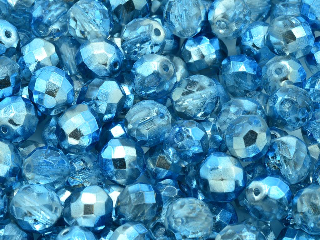 Fire Polished Faceted Beads Round 10 mm, Crystal 45213 (00030-45213)