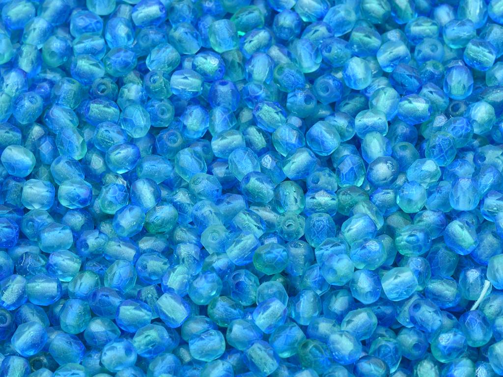 Fire Polished Faceted Beads Round 4 mm, Crystal 48665 (00030-48665)