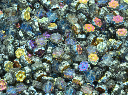 Flower Beads, Crystal 28099 (00030-28099), Glass, Czech Republic