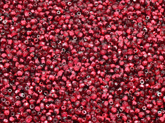 Faceted Round Fire Polished Beads, Crystal 67958 (00030-67958), Glass, Czech Republic