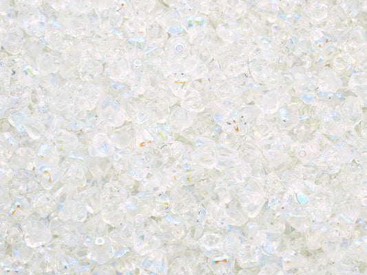 Bell Flower Beads, Crystal Ab (00030-28701), Glass, Czech Republic