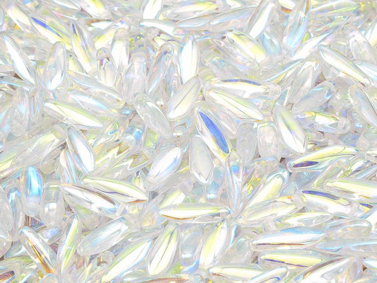 ダガービーズ、クリスタルAb（00030-28701）、ガラス、チェコ共和国