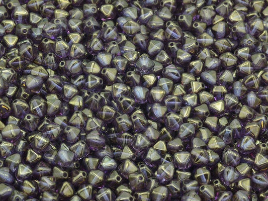 OUTLET 10 grams Bicone Beads, 6 x 6 mm, Crystal Purple (00030-15726), Glass, Czech Republic