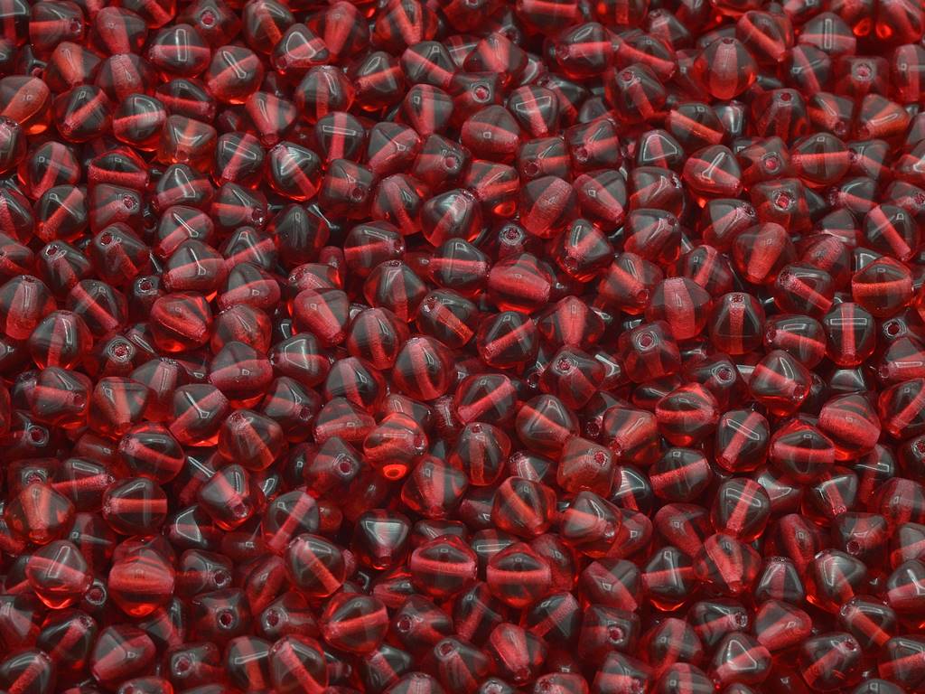 Bicone Beads, Transparent Pink (70010), Glass, Czech Republic