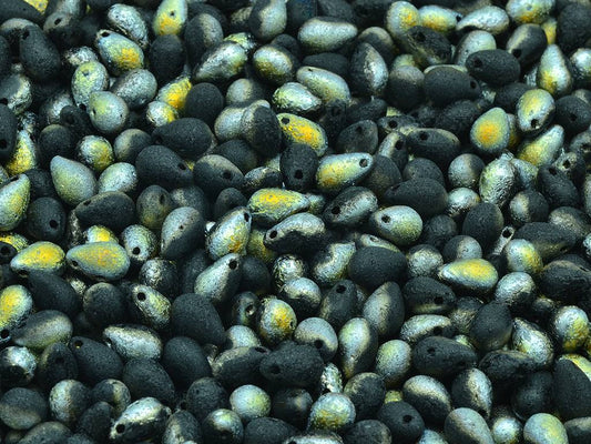 滴珠，黑色蚀刻火山（23980-LEPT-28001），玻璃，捷克共和国