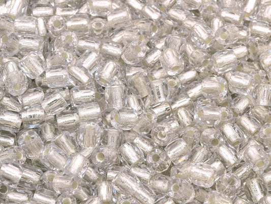 火抛光刻面珠小马百吉饼，水晶银衬里（00030-81800），玻璃，捷克共和国