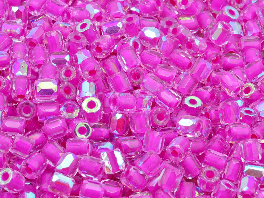 Fire Polished Faceted Beads Pony Bagel, Crystal 98777 (00030-98777), Glass, Czech Republic