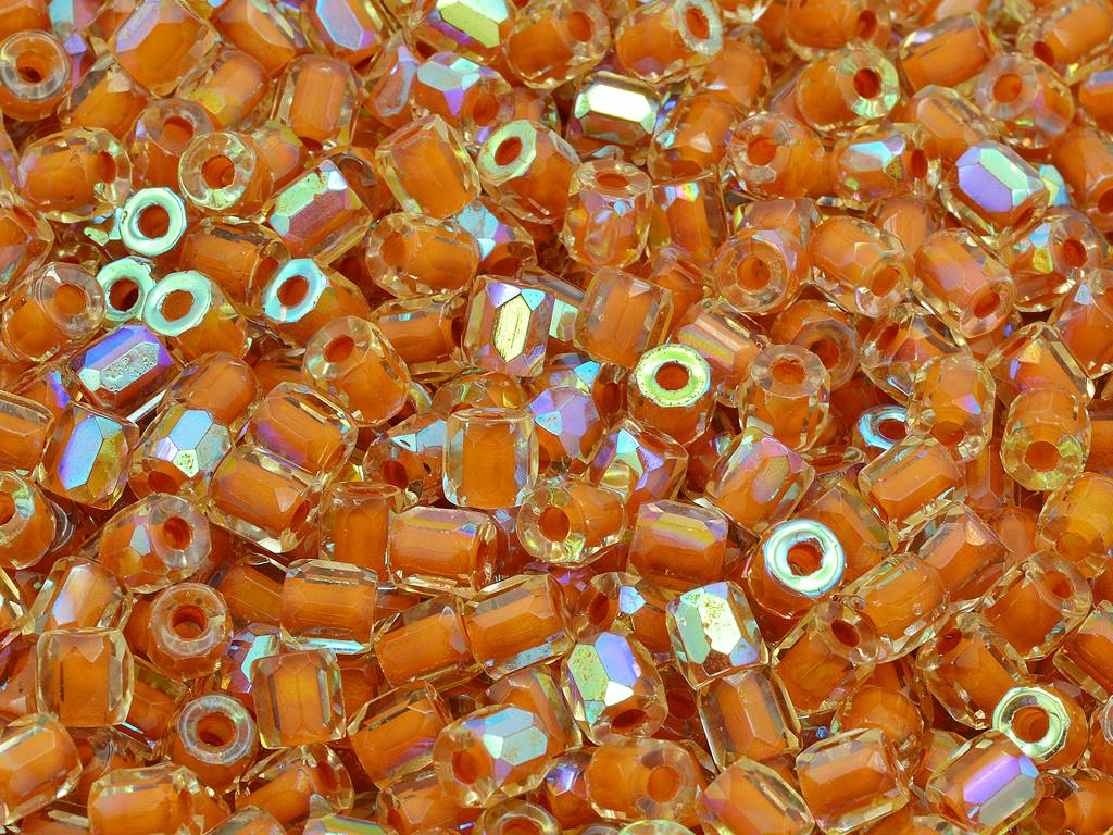 Fire Polished Faceted Beads Pony Bagel, Crystal 98789 (00030-98789), Glass, Czech Republic