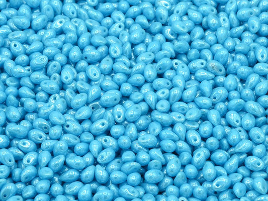 ドロップビーズ、ターコイズブルーヘマタイト（63030-14400）、ガラス、チェコ共和国