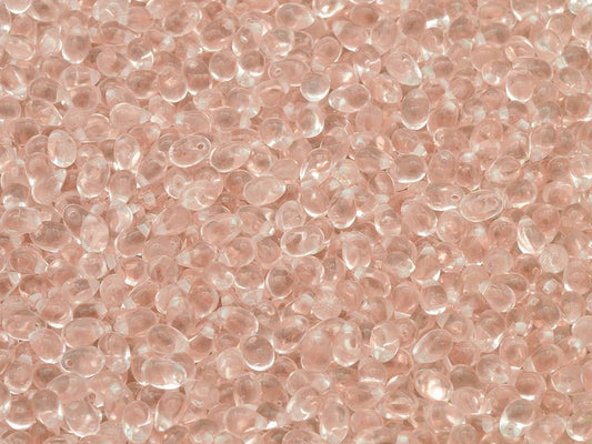 Drop Beads, Transparent Pink (70110), Glass, Czech Republic