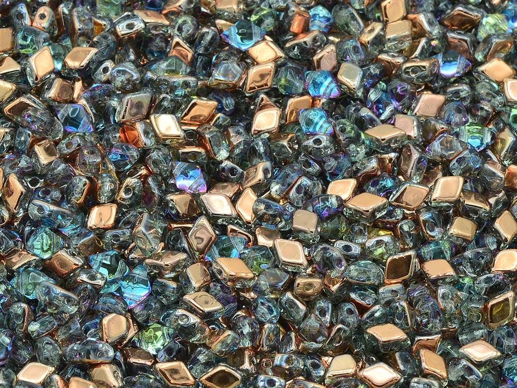 Diamonduo 2-Hole Beads Rhombus Gemduo, Crystal 55002 (00030-55002), Glass, Czech Republic