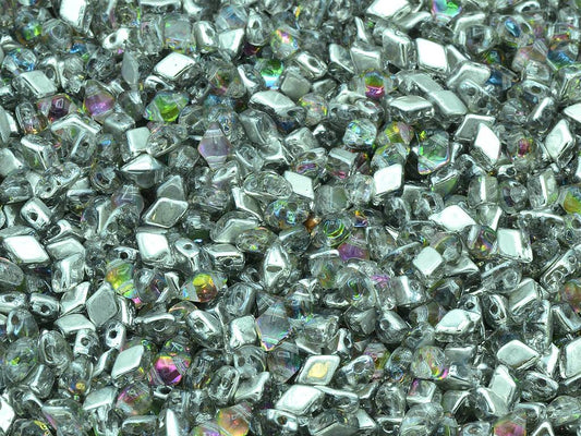 Diamonduo 2 孔珠菱形 Gemduo，水晶 55009 (00030-55009)，玻璃，捷克共和国