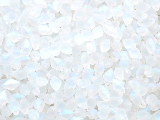 Diamonduo 2穴ビーズ ロンバス ジェムデュオ、クリスタルマットAb (00030-84110-28701)、ガラス、チェコ共和国