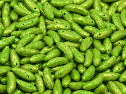 バナナビーズ、グリーン 56902 (53420-56902)、ガラス、チェコ共和国