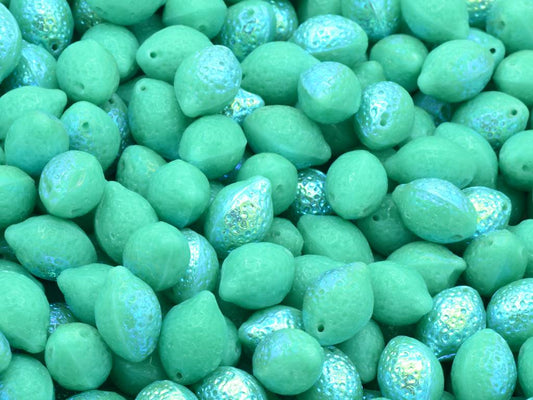 レモンビーズ、ターコイズAb（63130-28701）、ガラス、チェコ共和国