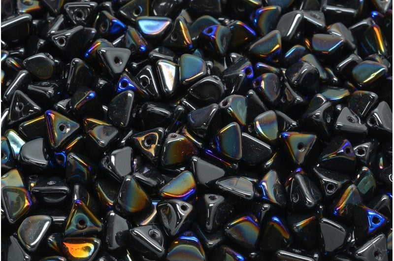 Half Pinch Beads, Black 29901 (23980-29901), Glass, Czech Republic