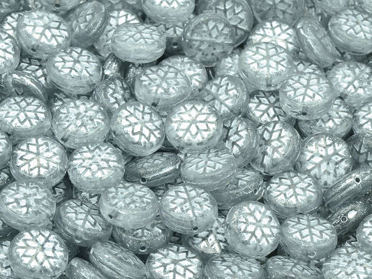 雪花圆珠，水晶银衬里（00030-54201），玻璃，捷克共和国