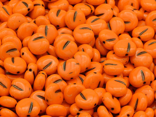 Apple Fruit Beads, Opaque Yellow 46415 (93120-46415), Glass, Czech Republic