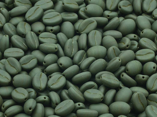 Coffee Bean Beads, 13720 Matte (13720-84110), Glass, Czech Republic