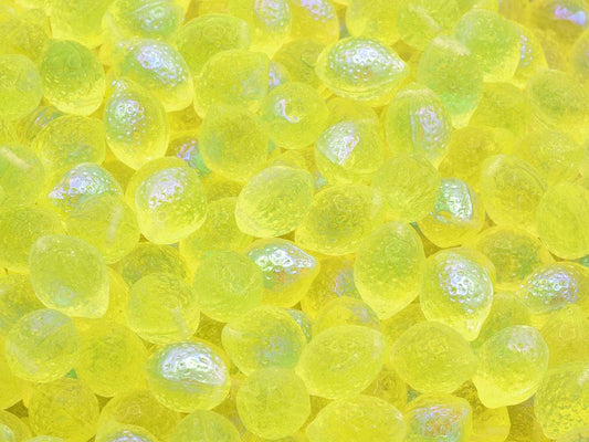 Lemon Beads, Transparent Yellow Ab (80130-28701), Glass, Czech Republic