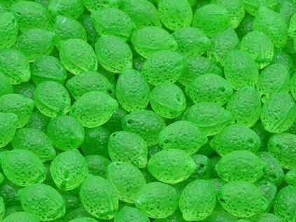 奥特莱斯 10克柠檬珠，14 x 10毫米，透明黄色 84329 (80130-84329)，玻璃，捷克共和国