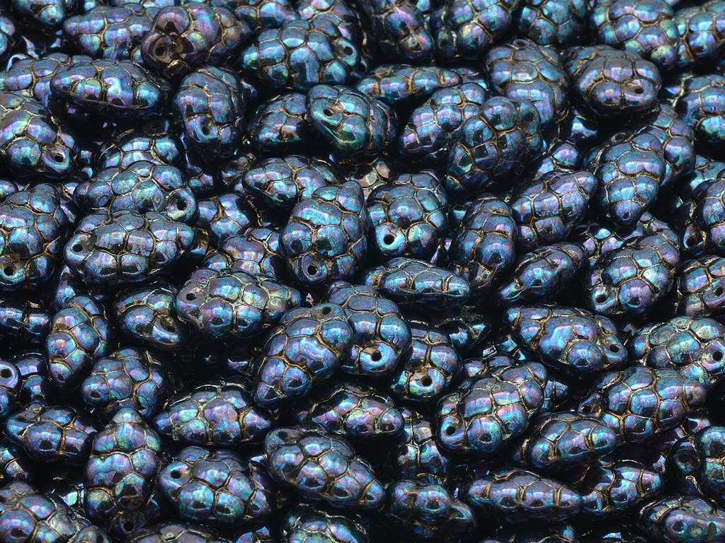 Grape Beads, Transparent Amethyst Nebula (20070-15001), Glass, Czech Republic