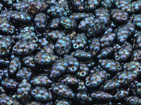 Grape Beads, Transparent Amethyst Nebula (20070-15001), Glass, Czech Republic