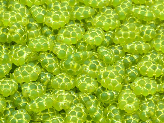 Grape Beads, Transparent Green Beige (50200-84320), Glass, Czech Republic