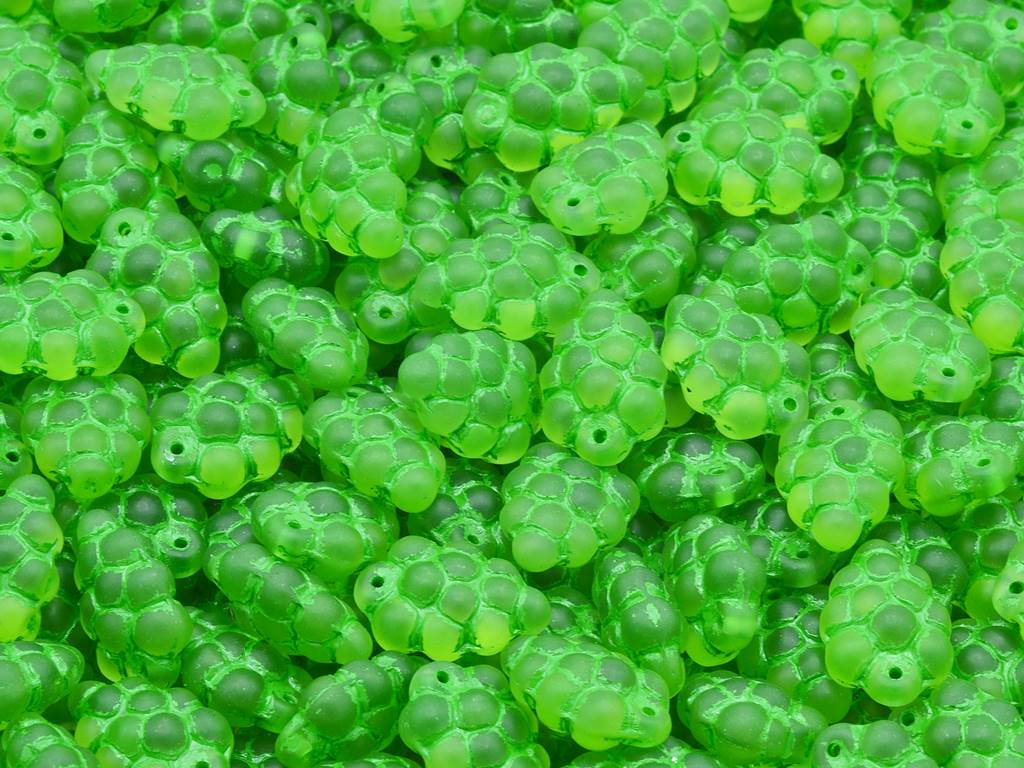 Grape Beads, Transparent Green 84329 (50200-84329), Glass, Czech Republic