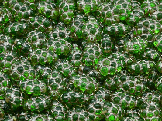 Grape Beads, Transparent Green 54333 (50410-54333), Glass, Czech Republic