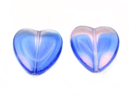 OUTLET 10 grams Heart Beads, 24 x 22 mm, 7701 (37701), Glass, Czech Republic