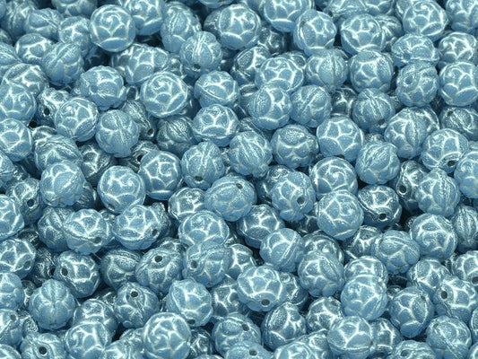Rose Beads, Transparent Light Amethyst Matte Silver Lined (20210-84110-54201), Glass, Czech Republic