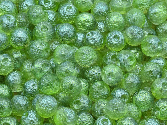 Orange Beads, Crystal Green Gray Shade (00030-48819), Glass, Czech Republic