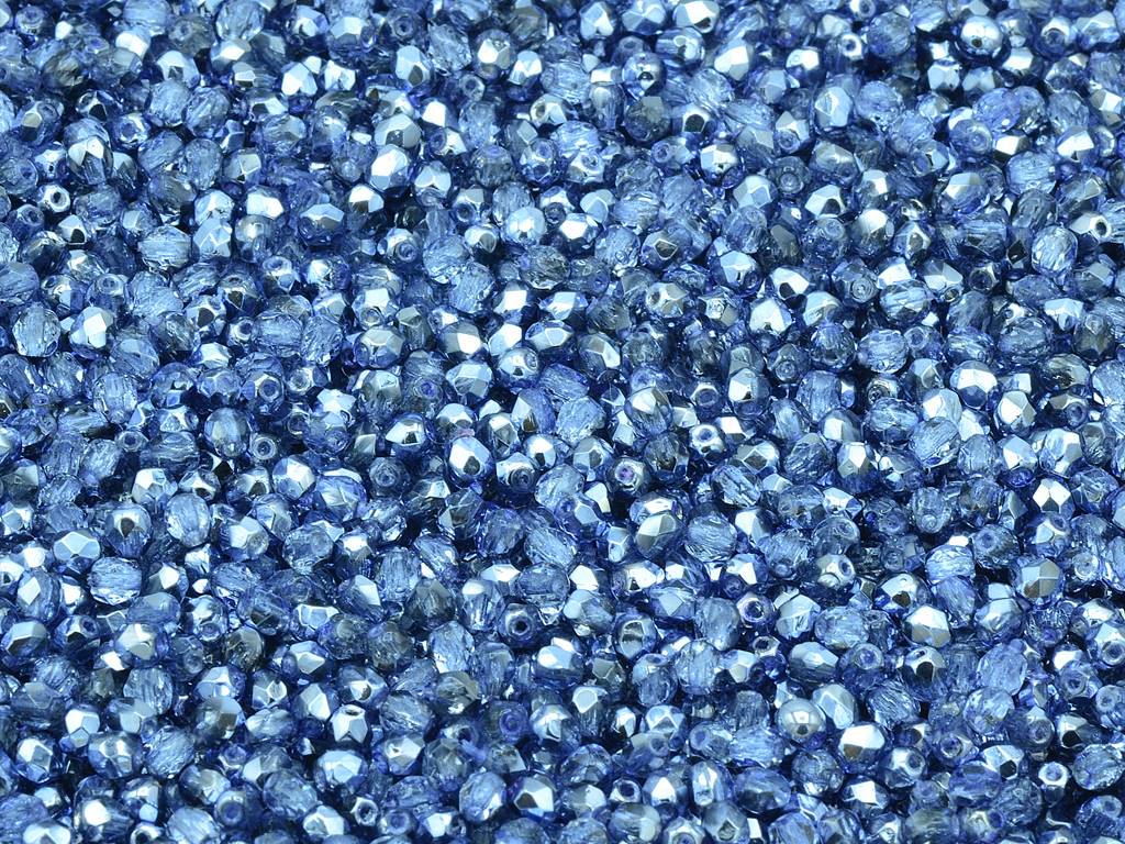 刻面圆形火抛光珠子，水晶 97335 (00030-97335)，玻璃，捷克共和国
