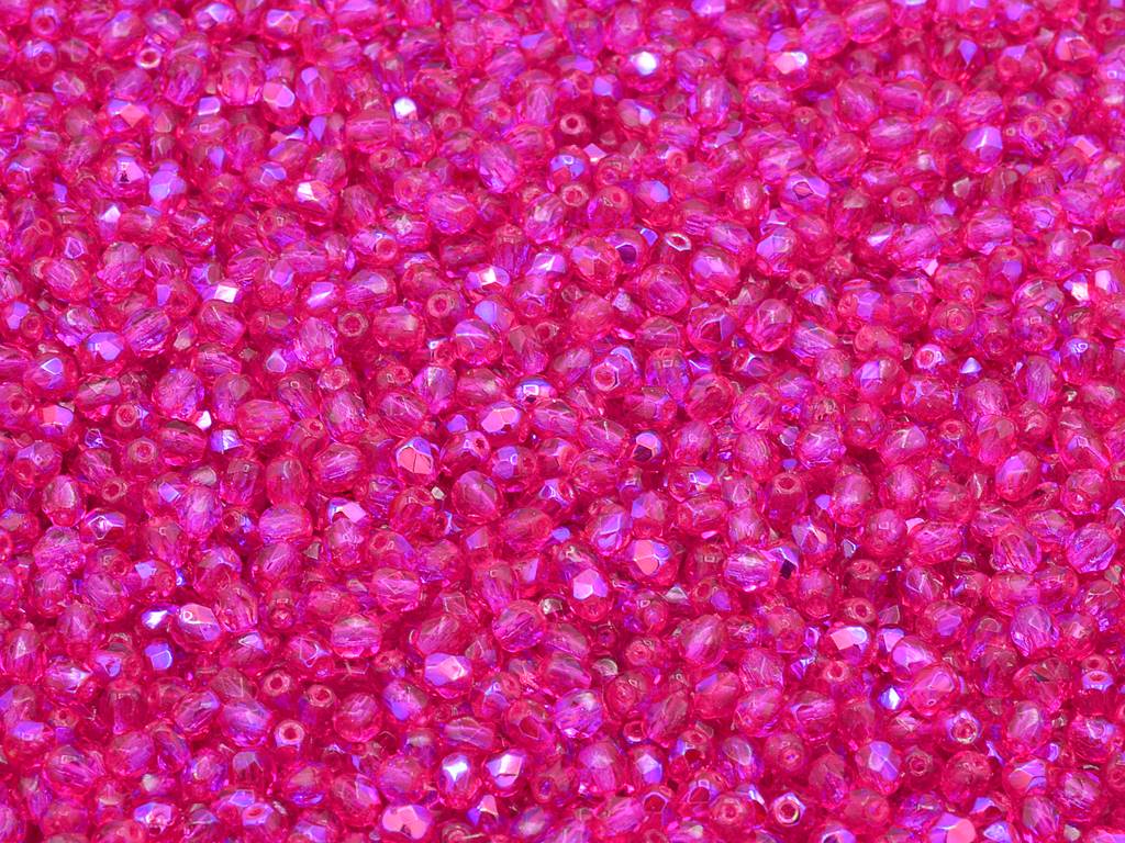 Faceted Round Fire Polished Beads, Crystal 97776 (00030-97776), Glass, Czech Republic