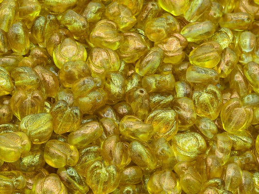 Heart Bud Beads, Crystal 48808 (00030-48808), Glass, Czech Republic