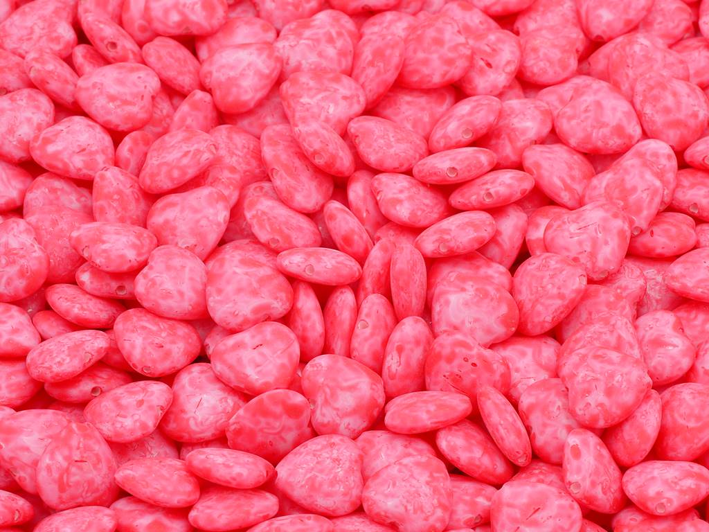 Heart Beads, Chalk White 84304 (03000-84304), Glass, Czech Republic