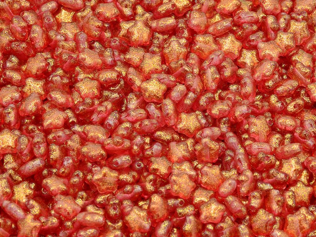 Flat Star Beads, Crystal 541011 (00030-541011), Glass, Czech Republic