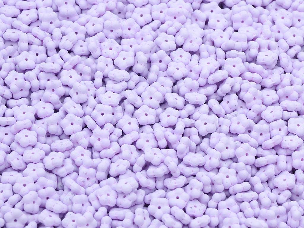 忘れな草の花のビーズ、チョークホワイトグレーゴールデンスプラッシュ (03000-13009)、ガラス、チェコ共和国