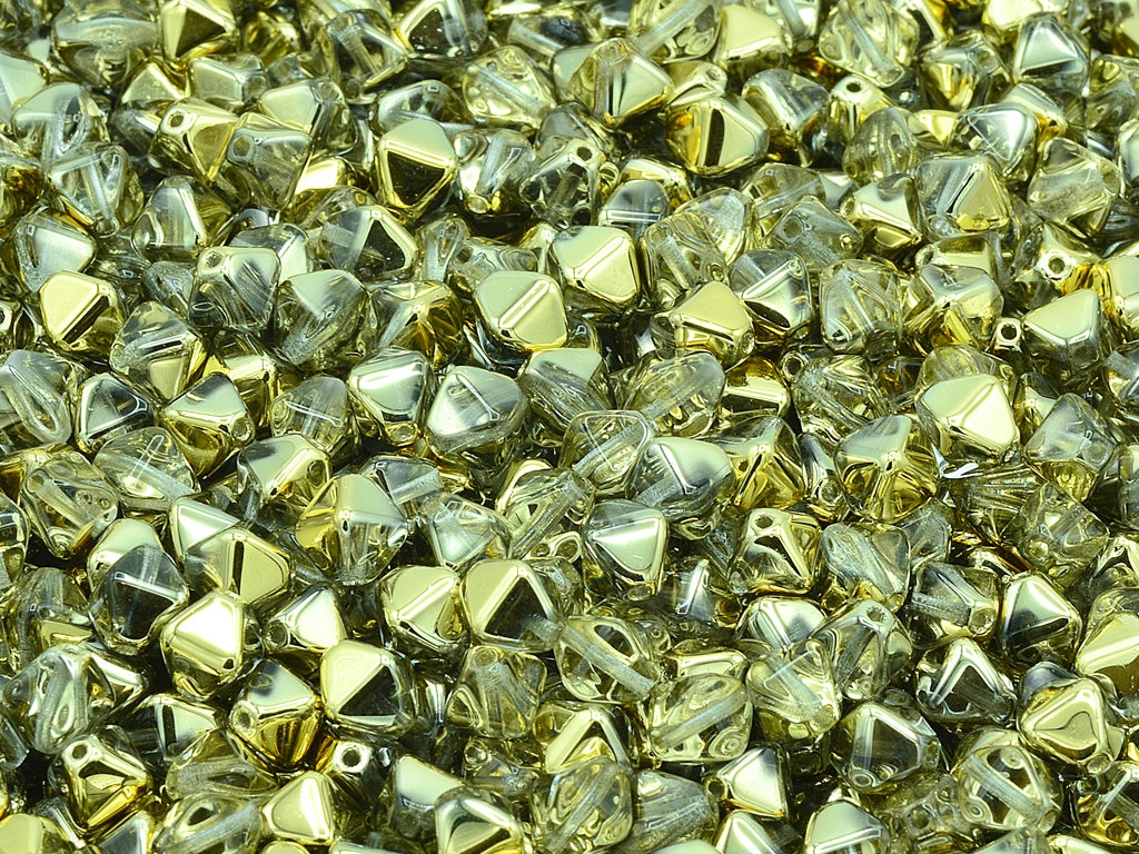Bicone Beads, Crystal Gold (00030-26441), Glass, Czech Republic
