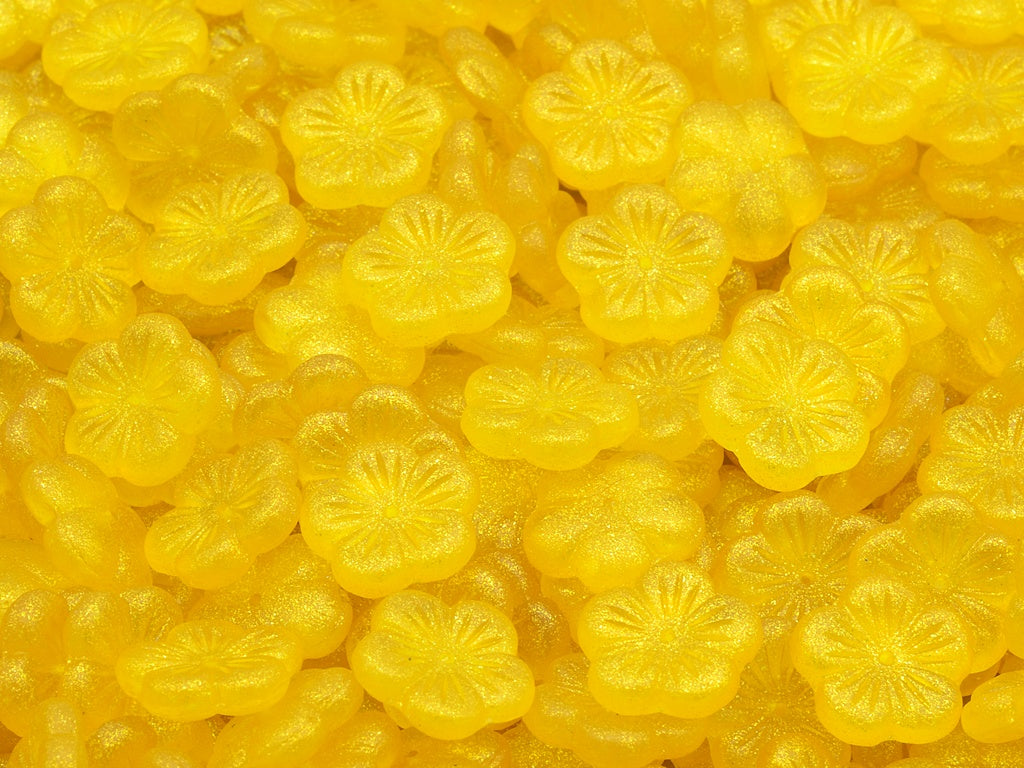 Cherry Flower Beads, Crystal Orange (00030-542007), Glass, Czech Republic