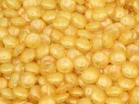 Lentil Flat Round Beads, Crystal Cracked 12503 (00030-85500-12503), Glass, Czech Republic