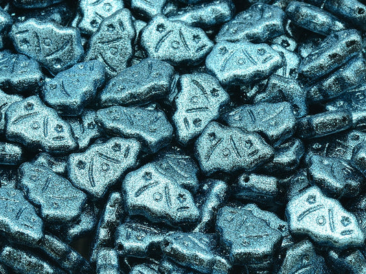 Christmas Tree Beads, Black Blue Shade (23980-12504), Glass, Czech Republic