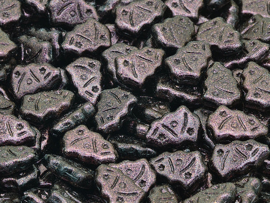 Christmas Tree Beads, Black Red Shade (23980-12507), Glass, Czech Republic