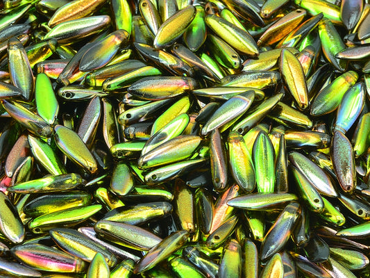 Dagger Beads, Crystal 95400 (00030-95400), Glass, Czech Republic