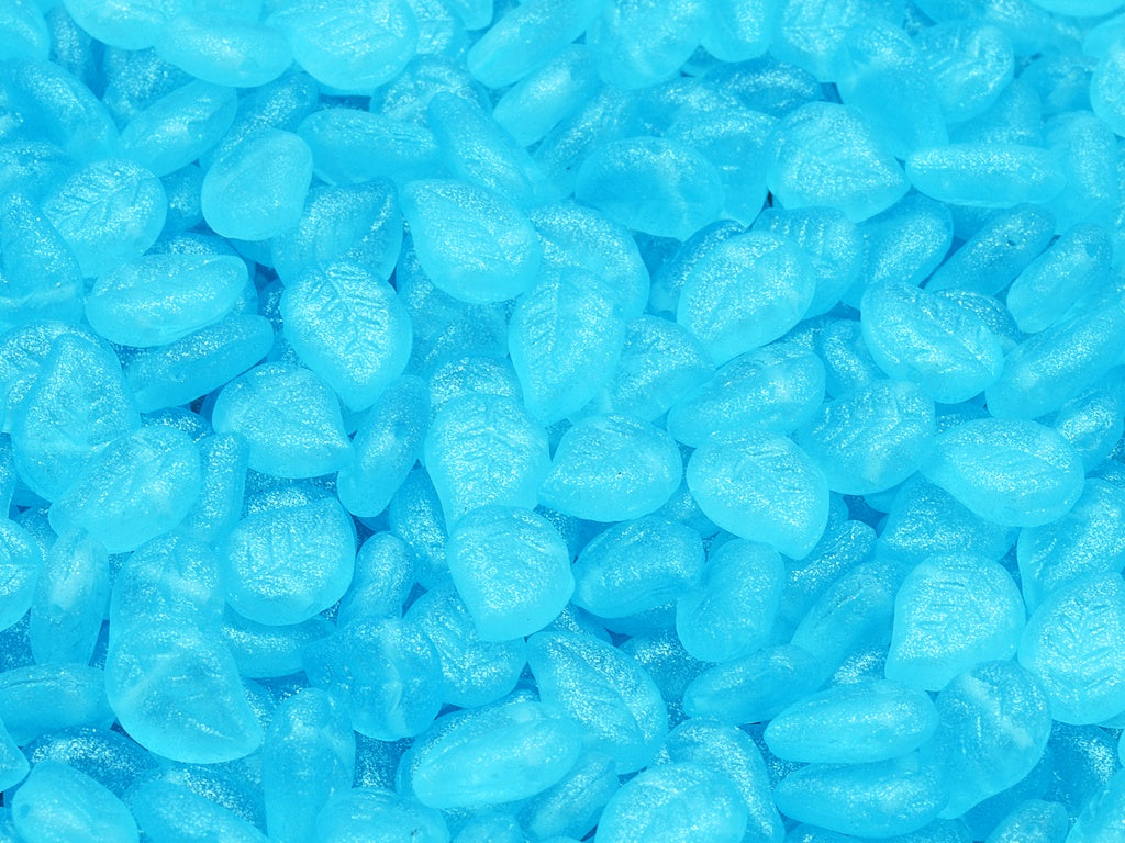 Nice Leaf Beads, Crystal Blue (00030-542001), Glass, Czech Republic