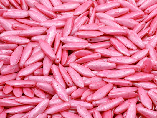 Dagger Beads, Chalk White 69002 (03000-69002), Glass, Czech Republic